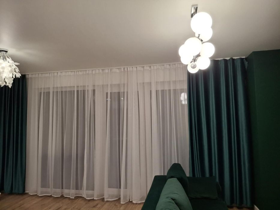 Zasłony welurowe butelkowa zieleń 180x250 2 sztuki