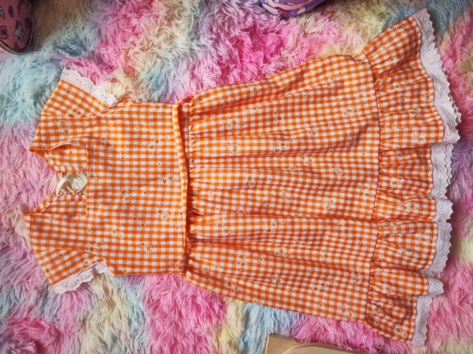 Vestido novo menina feito à mão 7/8 anos