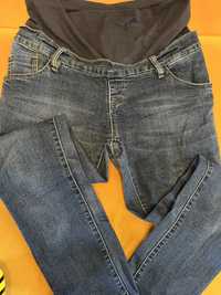 Granatowe jeansy ciążowe rozmiar 38