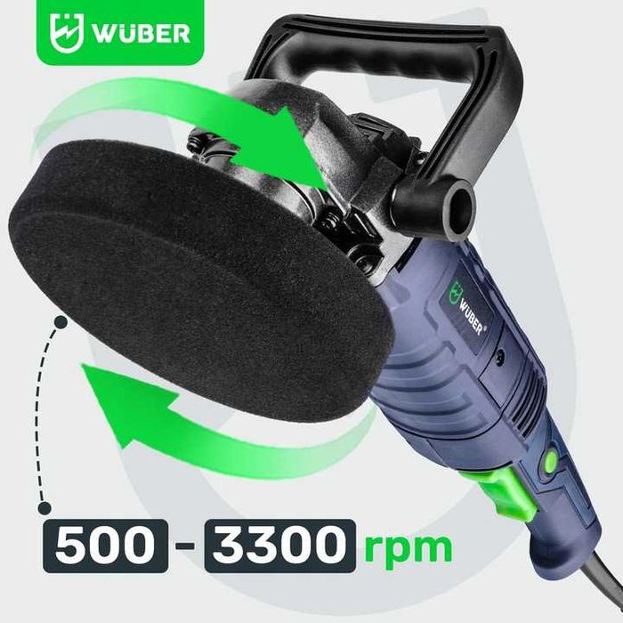 Nowa Polerka samochodowa rotacyjna 2300W regulacj obrotów zestaw gąbek