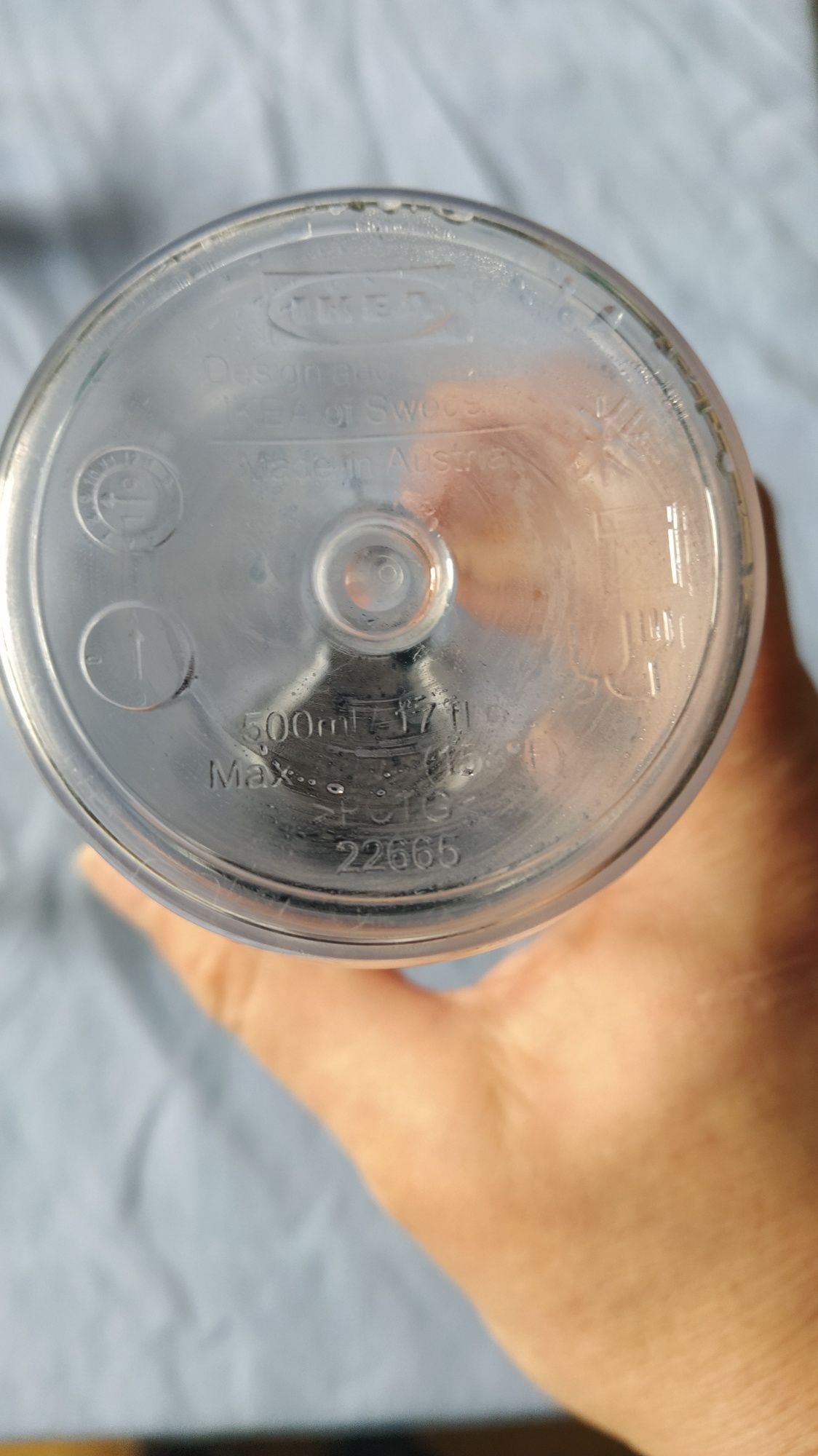 IKEA 365+ Butelka na wodę, niebieski, 0.5 l