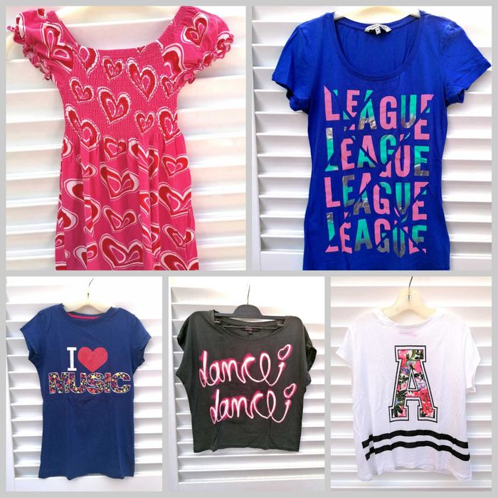 T-shirts Menina C&A e Bershka 8-13 Anos Verão