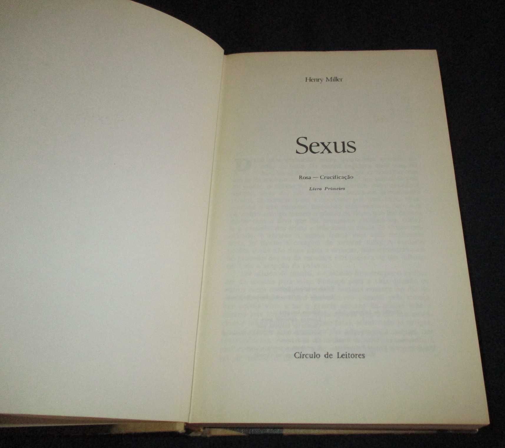 Livro Sexus Henry Miller Círculo de Leitores