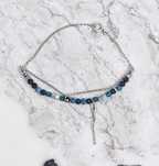 Bransoletka Handmade Justone srebro 925, spinel, hematyt, kryształki