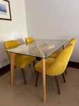 Conjunto mesa de jantar Moviflor + 4 cadeiras Área
