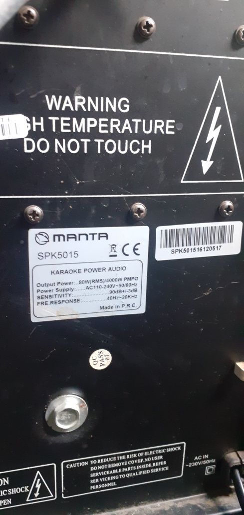 Sprzedam głośniki manta.