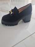 Nowe buty mokasyny na obcasie czarne 40