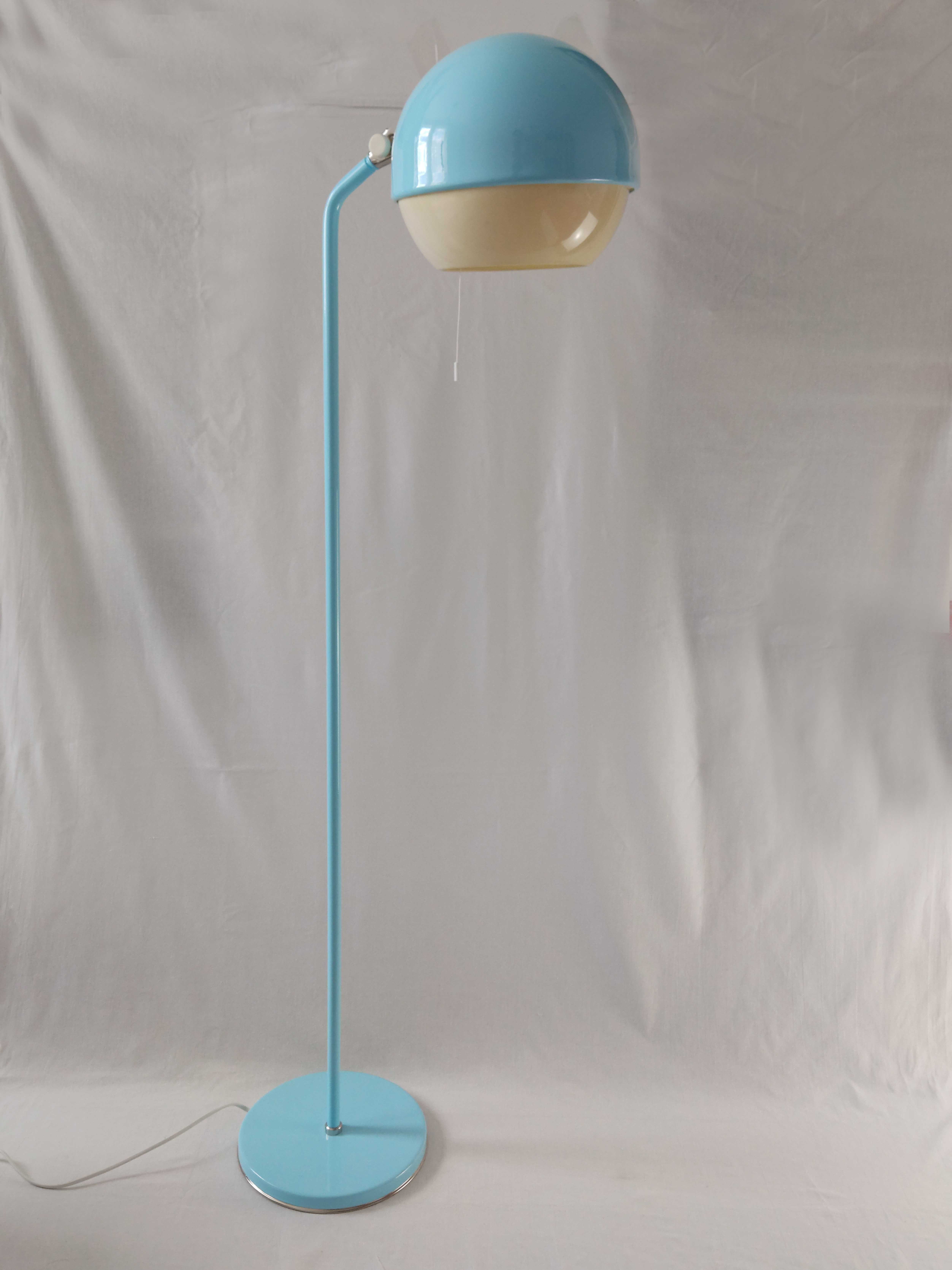 Lampka lampa podłogowa nocna ZAOS PR-11 PRL Po Renowacji Baby blue