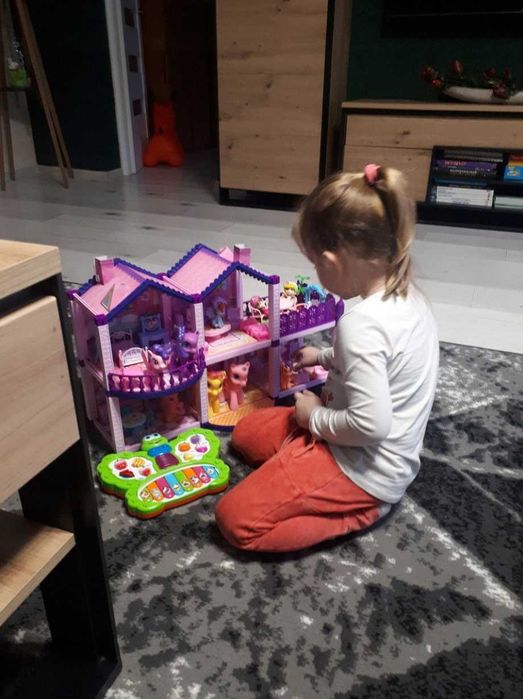 2w1 Mocny Domek Dla Lalek Kucyków Villa Mebelki Dla Dzieci
