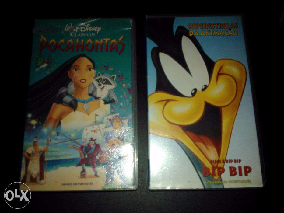 Conjunto de cassetes VHS - Desenhos Animados