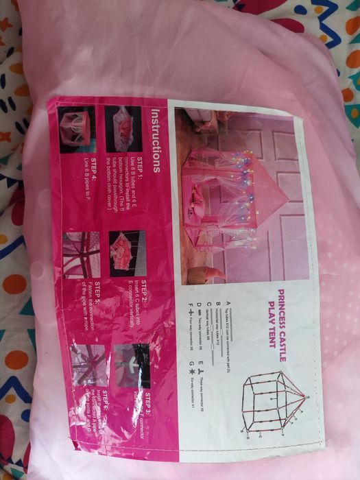 Простора дитяча рожева палатка(намет)