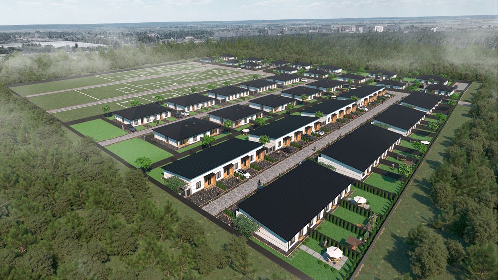 Таунхаус на 68 кв.м. з усіма комунікаціями та великим заднім двориком