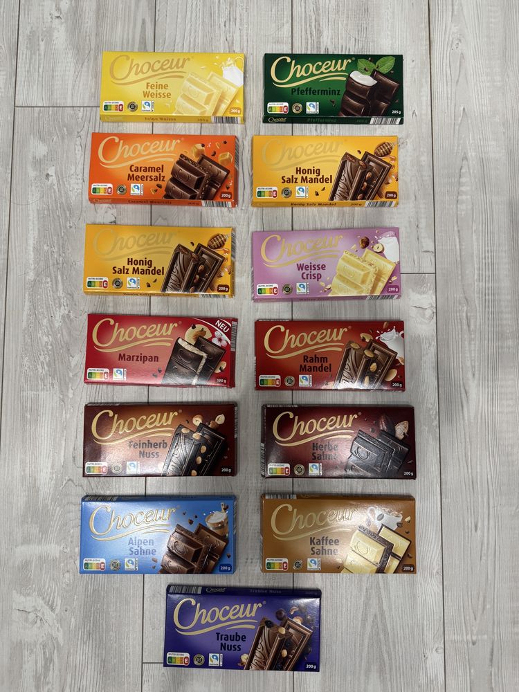 Czekolady z niemiec,,choceur ,slodycze z niemiec