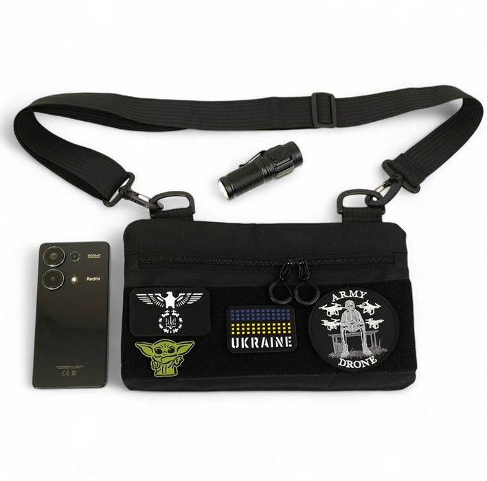 Сумка чорна тактична / Сумка городская — компактна, практична, містка