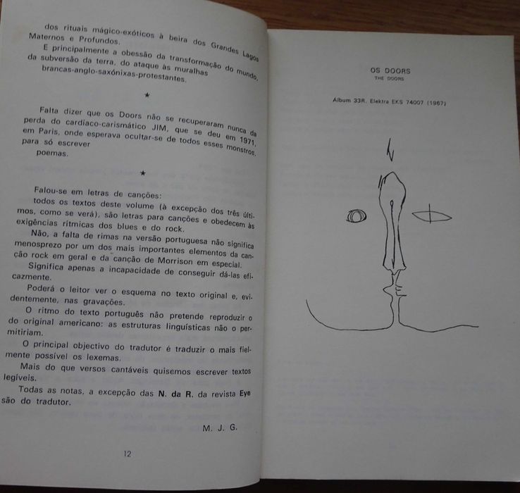 Uma Oração Americana e Outros Escritos de Jim Morrison - 2 Edição 1981