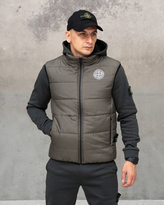 Костюм Зимовий спортивний STONE ISLAND Dark! Тринитка з НАЧОСОМ! Зима!