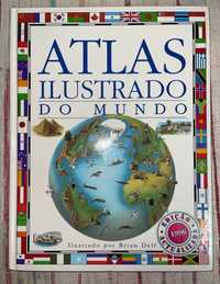 Atlas do mundo ilustrado por Brian Delf