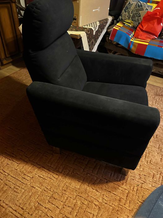 Fotel Czarny materiałowy