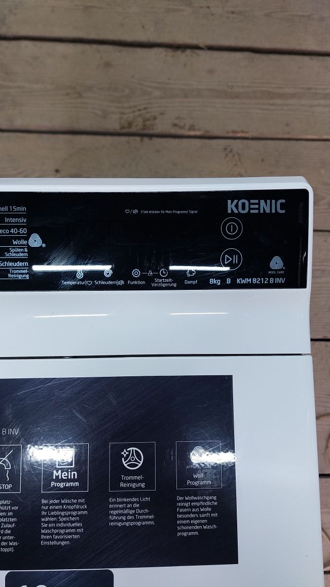 Вертикальна пральна машина вертикалка Koenic 8кг