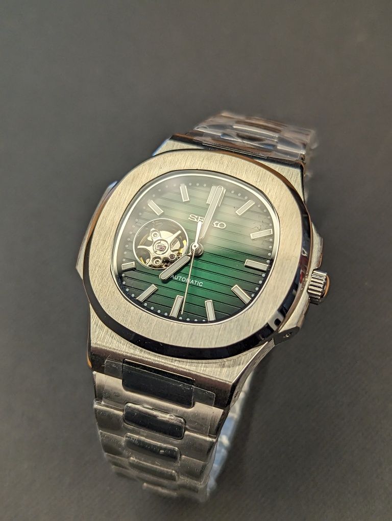 Seiko nauti mod zielona tarcza gradient 41mm szafir