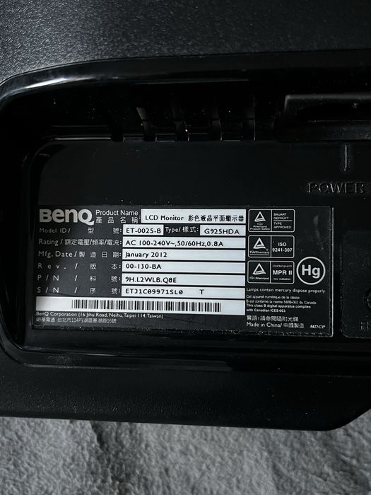 Monitor BenQ G925HDA 18,5 cala