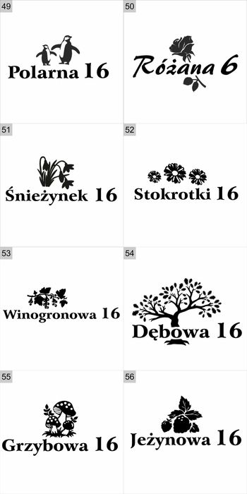 Przestrzenne litery 3D z adresem Twojego domu