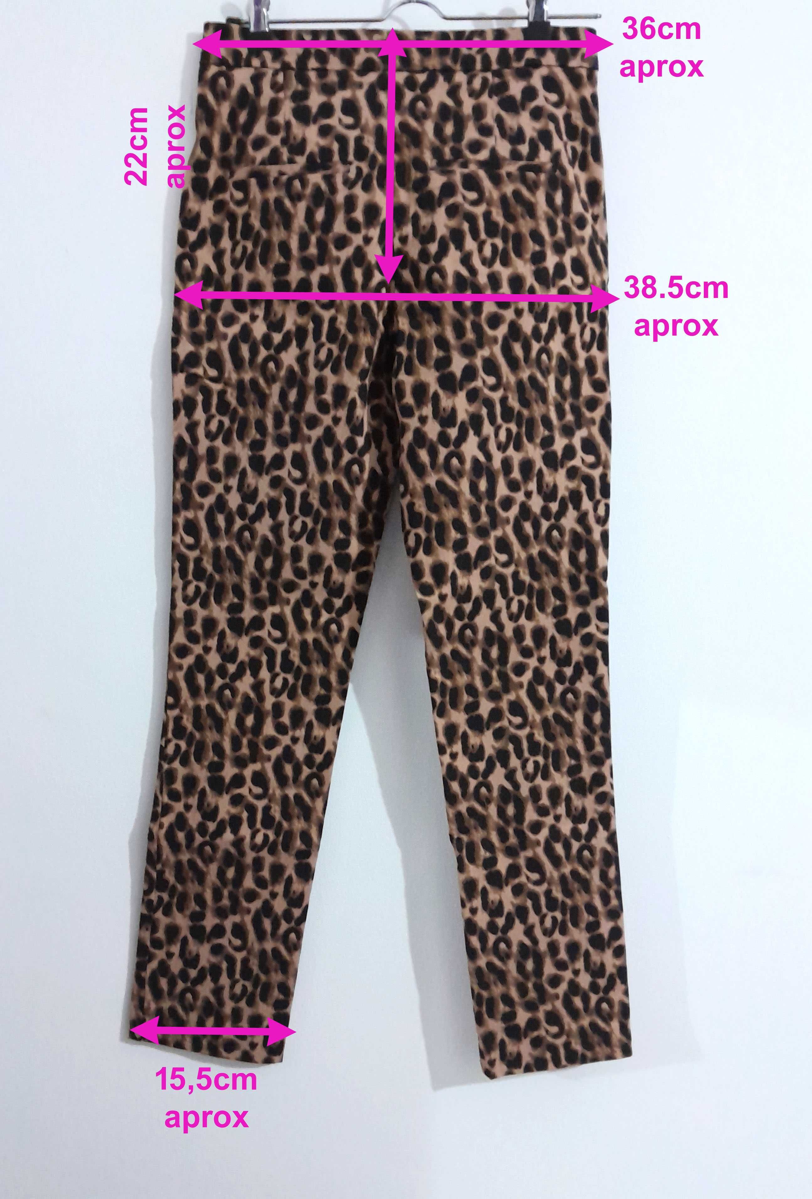 Calças skinny cropped padrão leopardo Mango T: 36 Novas
