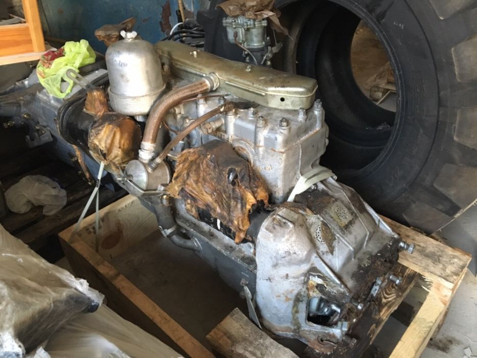 Двигатель ГАЗ-52 новый с хранения, блок цилиндров, ГБЦ, коленвал