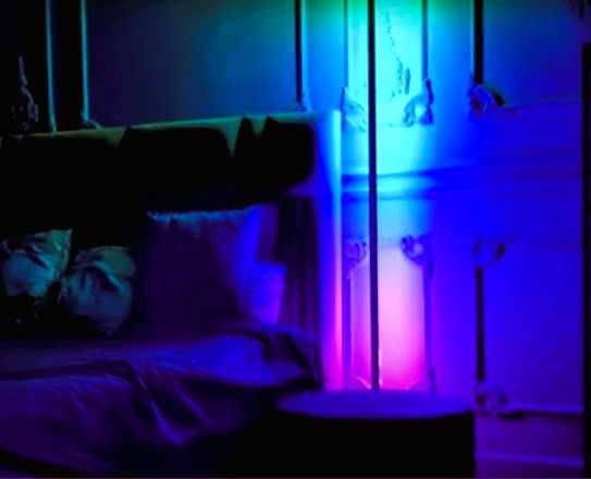 Світильник торшер лампа напольна кутова пульт rgb led підсвітка нічник