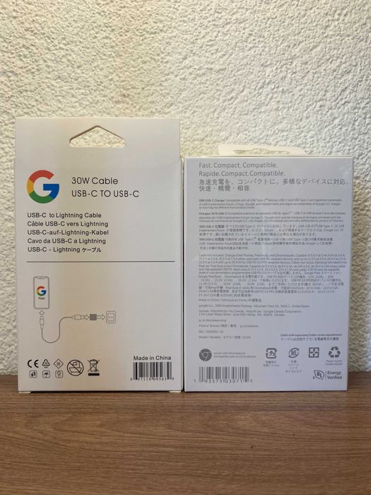 Google Pixel 30W швидкісна зарядка комплект блок + кабель