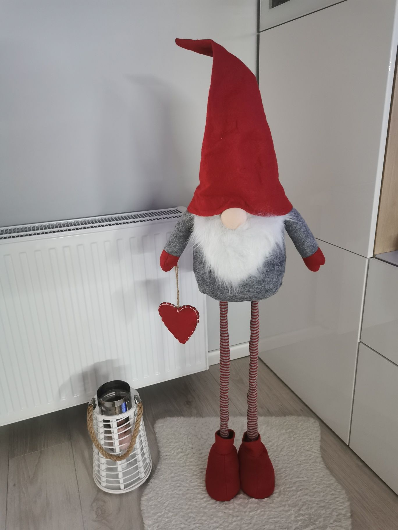 Skrzat krasnal teleskopowy świąteczny olbrzymi 128 cm ponad metrowy