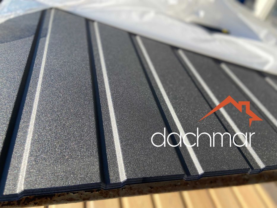 Blacha trapezowa T-6 czarna, antracyt, blacha na podsufitkę, elewację