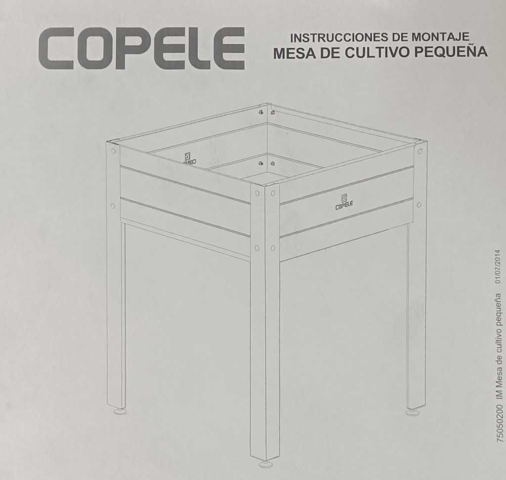 Copele Stół Do Warzyw Metalowy 72 x 72 Do Upraw Domowych Nr00282
