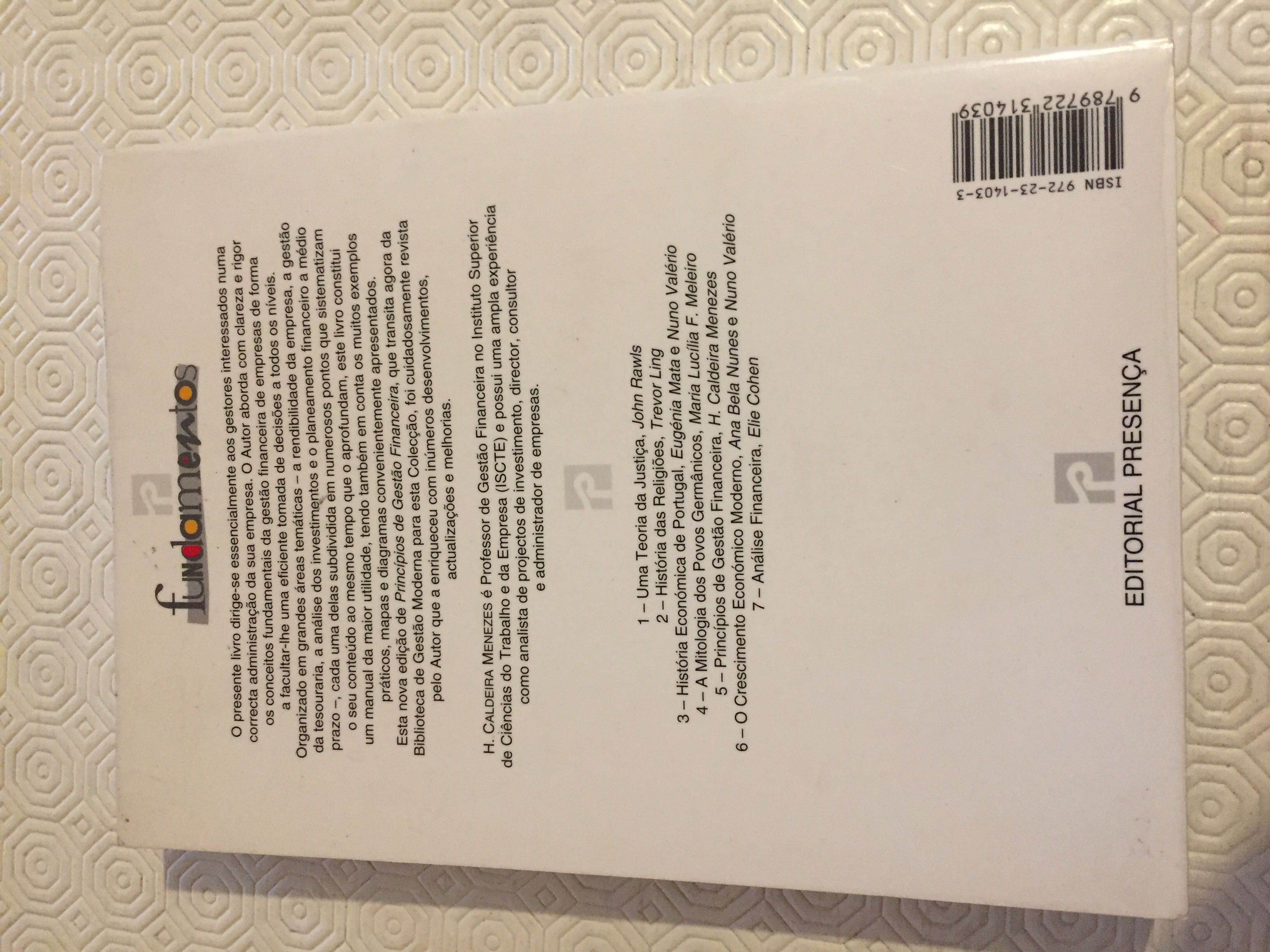 Princípios de Gestão Financeira - H. Caldeira Menezes