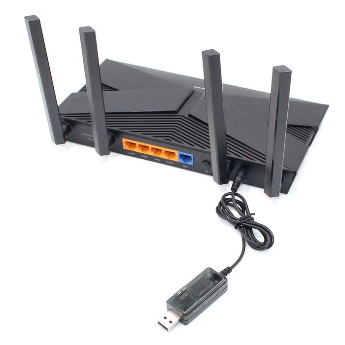 USB кабель прямого живлення роутера від павербанку 9V/12V