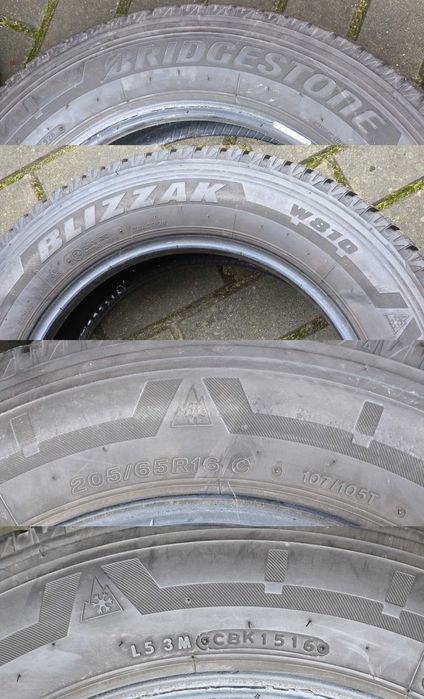 opony 205/65/16C  BRIDGESTONE BLIZZAK  BUS  ZIMA!! 7,3mm!!