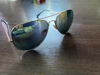 RayBan męskie model 3026 gold-green