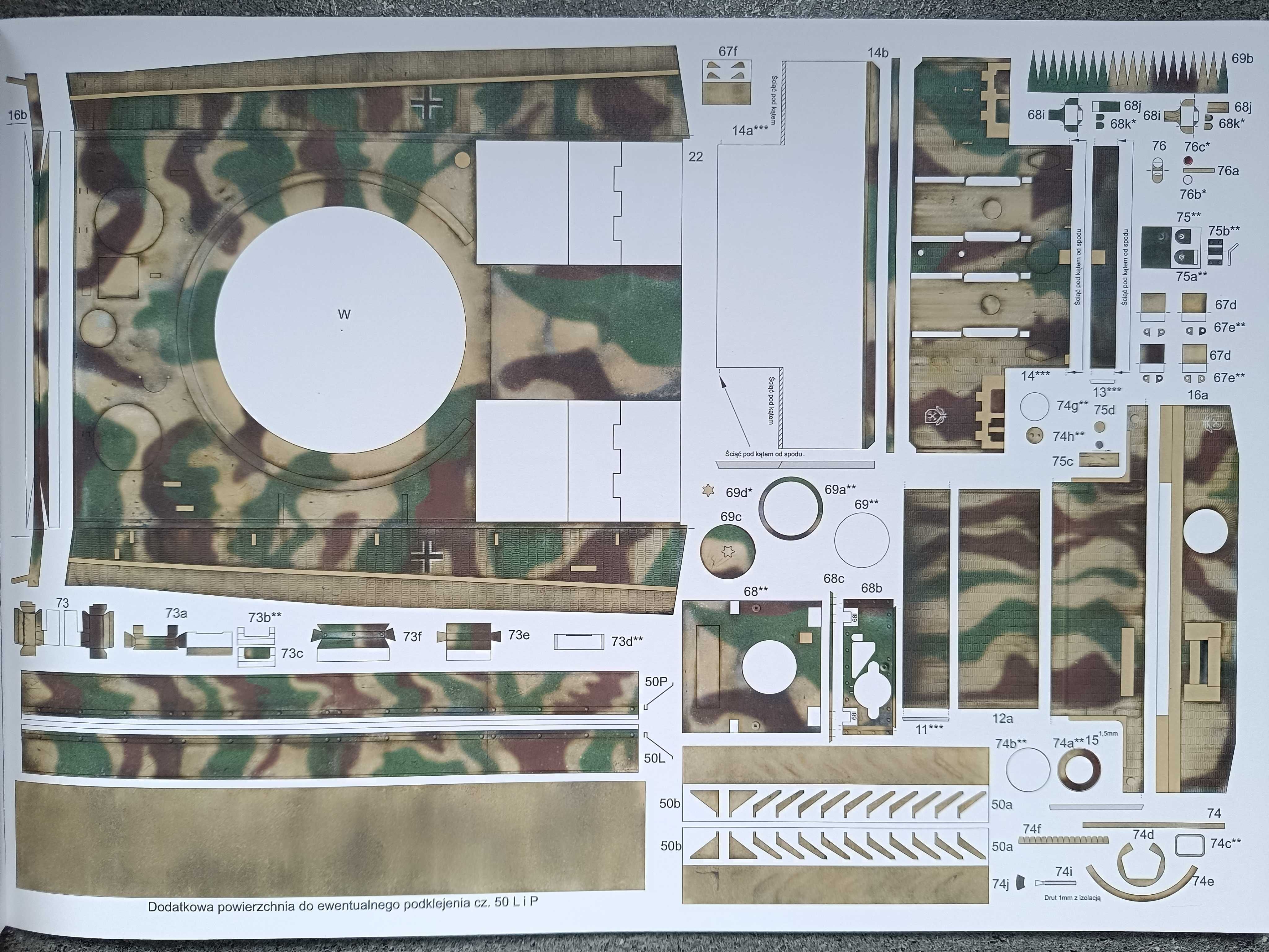 Model kartonowy Angraf 177 : czołg TIGER I Ausf. E