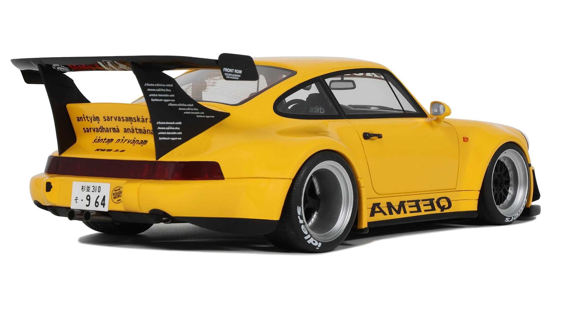 Model 1:18 GT Spirit Porsche 911 (964) RWB Rauh-Welt Qeema 2024 yellow