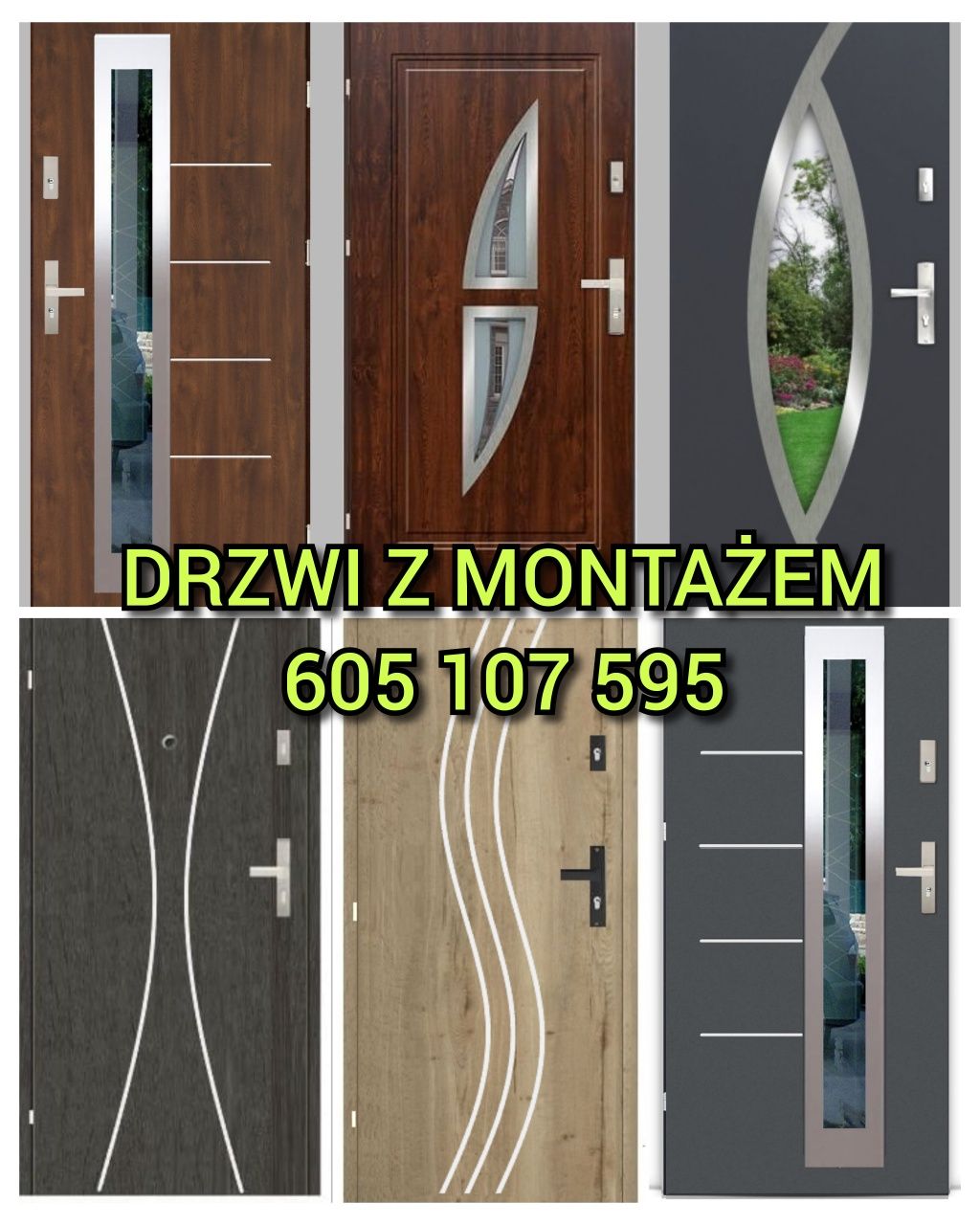 Drzwi do domów i mieszkań z montażem