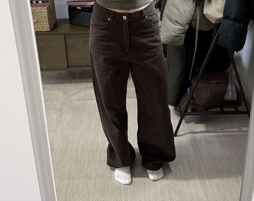 Коричневі джинси Zara