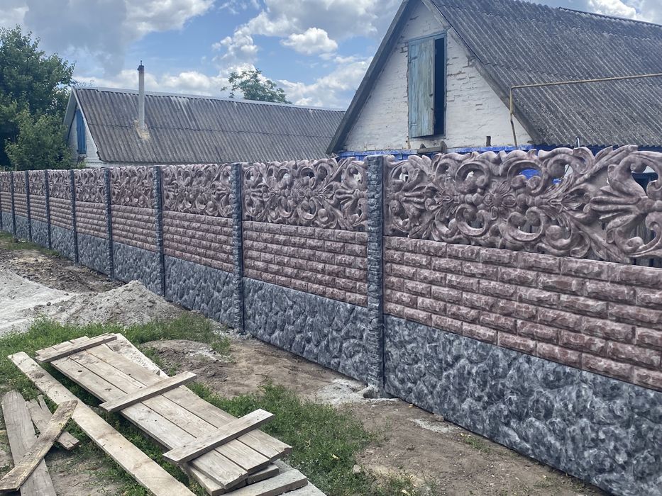 Євро -забор , Забор -Бетонний , Залізобетонна Огорожа ,Євро -огорожа