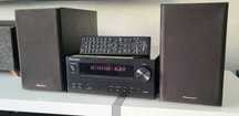 PIONEER mikrowieża FM RDS, CD, mp3, USB, AUX BT z głośnikami i pilotem