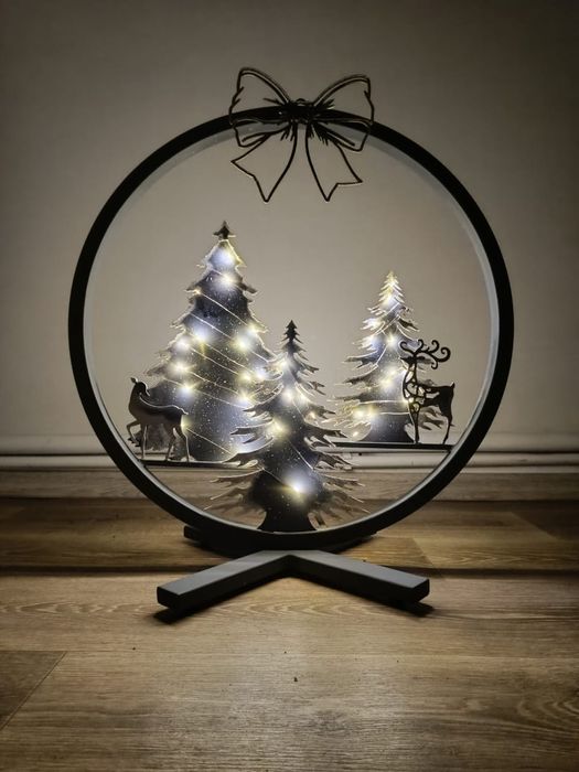 3D новорічна прикраса з металу частково розбірна в дім або у двір