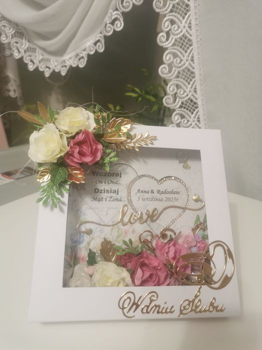 Kartka ślubna. Pamiatka,, W Dniu Ślubu,,