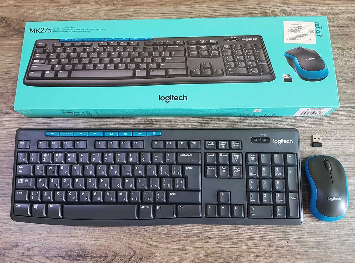 Клавіатура та мишка. Комплект бездротовий Logitech Wireless MK275
