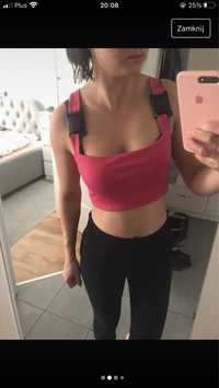 Crop top boohoo różowy ramiączka