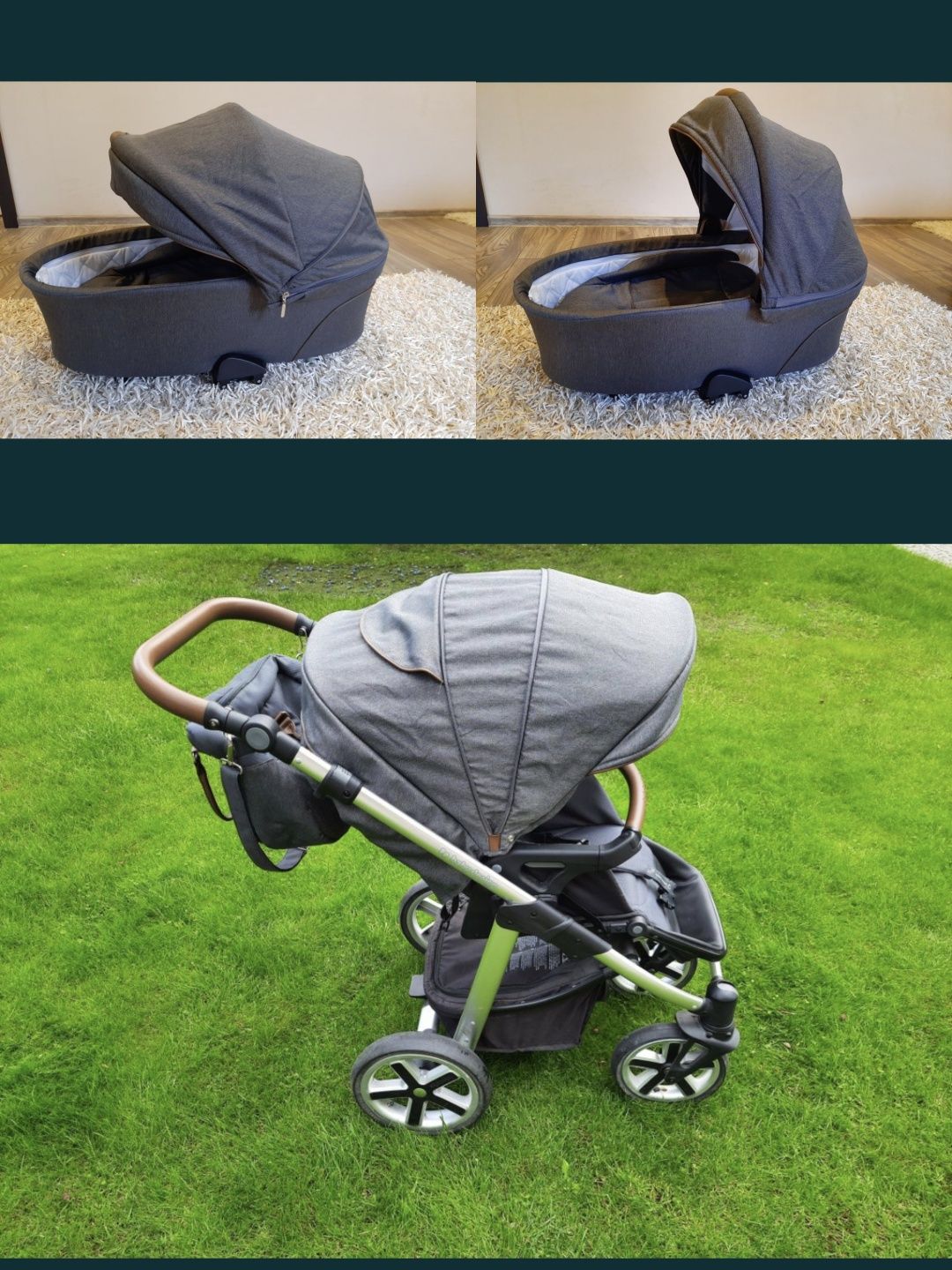 Wózek głęboki i spacerowy. baby design