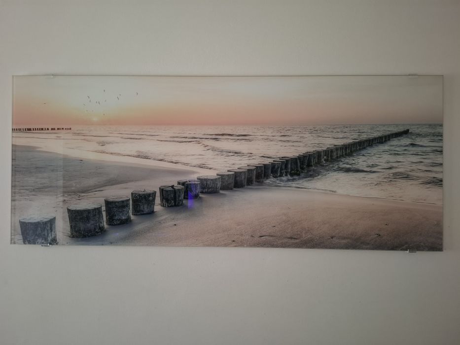 Obraz szklany zachód  słońca  nad morzem