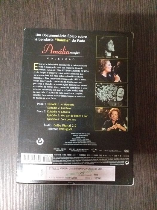 NOVOCaixa dvd doc duplo Amalia Sempre,estranha forma de vida,envio ctt